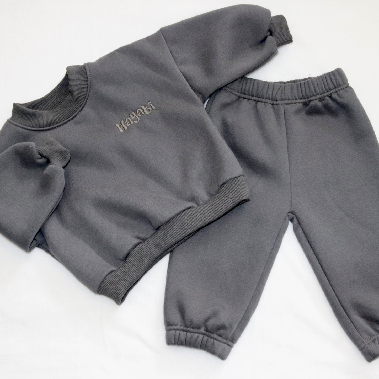 Oversized Children's Tracksuit - Noir Grey