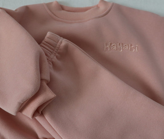 Oversized Children's Tracksuit - Fairy Pink